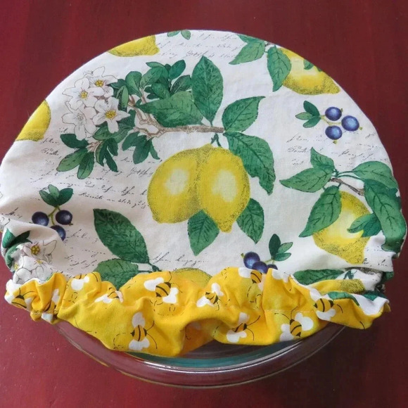 Kitchenaid Bowl Cover, Bee and Lemon Reversible Mixer Cover - Picture 2 of 4
